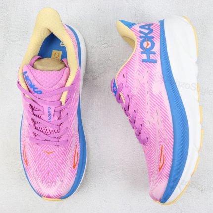 Hoka Clifton 9 Blue pink هوکا کلیفتون ۹ آبی صورتی