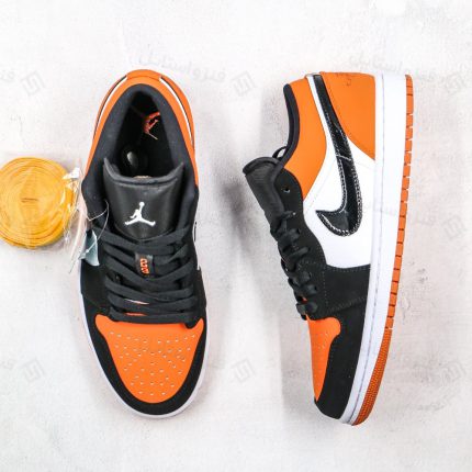 نایک ایر جردن وان لو شترد بلکبرد نارنجی nike air jordan 1 low shattered blackboard