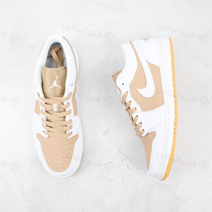 نایک ایر جردن وان لو همپ وایت nike air jordan 1 low Hemp WhitE