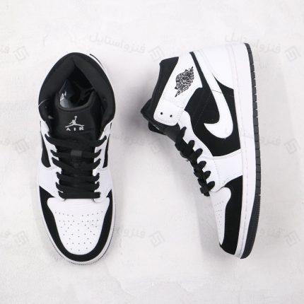نایک ایر جردن وان مید تاکسیدو Nike Air Jordan 1 mid Tuxedo